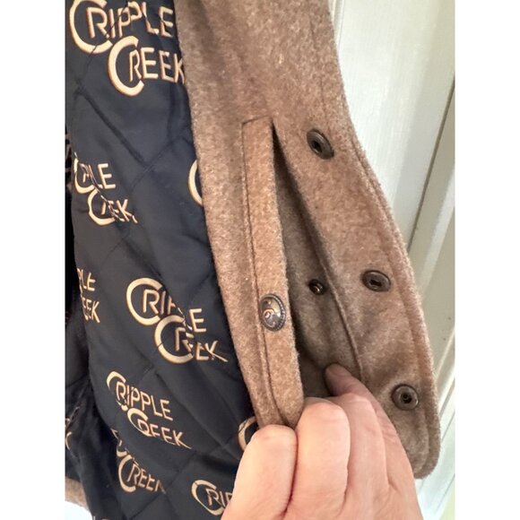 Cripple Creek Brown Wool Blend Western Snap Button Vest Size Medium - Picture 8 of 9